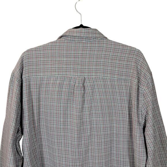 Carbon 2 Cobalt Mens Button Up Shirt Long Sleeve Lined Gauze Collared Plaid XL - Picture 5 of 13